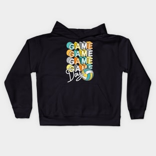 Game Day Volleyball Artwork Kids Hoodie